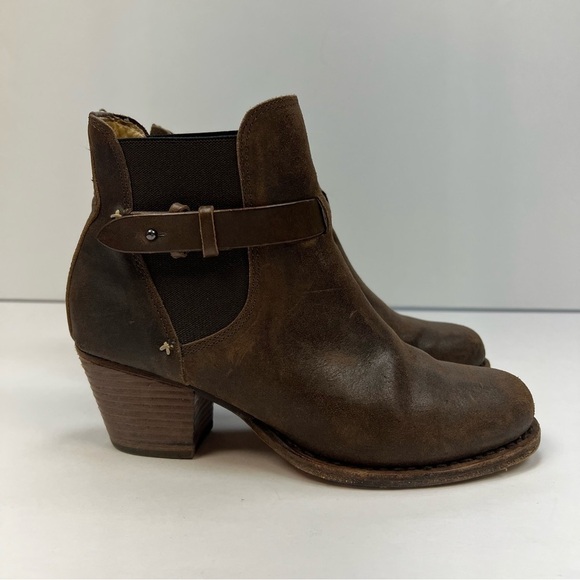 Rag & Bone Durham Ankle Chelsea Boots Brushed Leather Size 37 - Picture 1 of 8